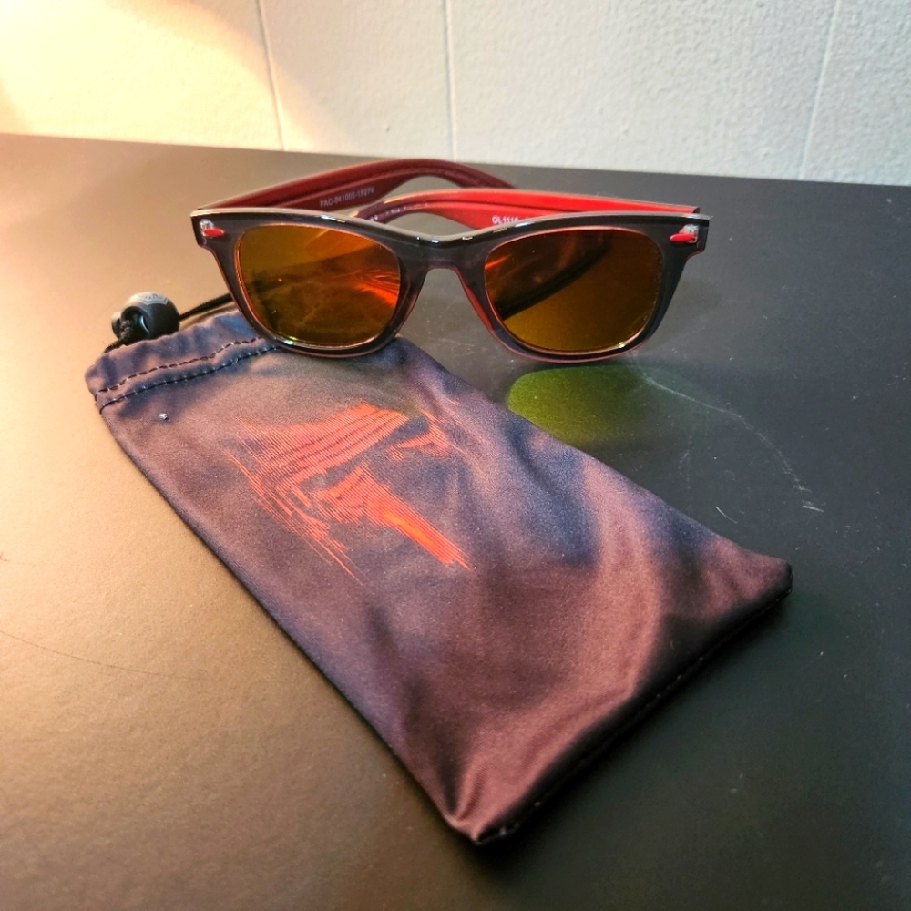 Star Wars TFA Kylo Ren Adult Wayfarer Red & Black Sunglasses by Foster Grant
